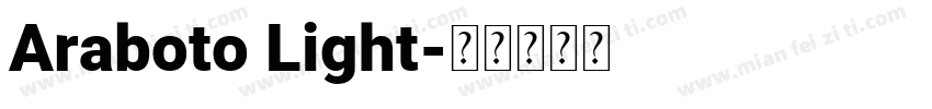 Araboto Light字体转换